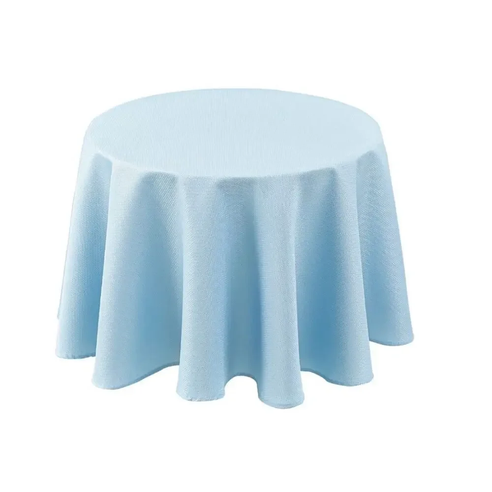 Fokitut Round Tablecloth 70” Blue Mist Waterproof Polyester 2 Pack